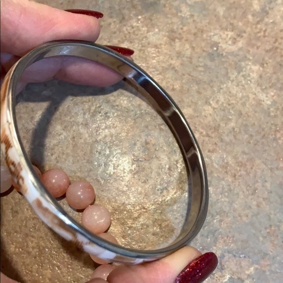 💐5/25 Trendy 2 bracelet lot bundle glass shell - Picture 4 of 6